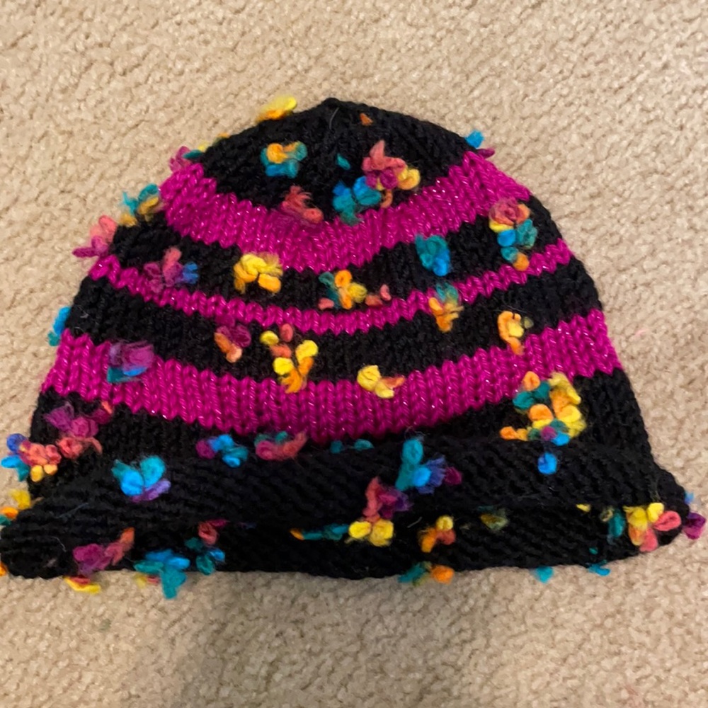 Handmade winter hat for a little girl